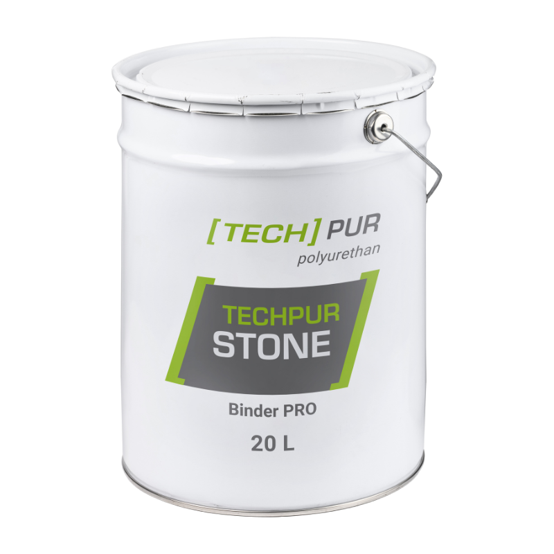 Stone Binder PRO 20L, Frontansicht des Kübels