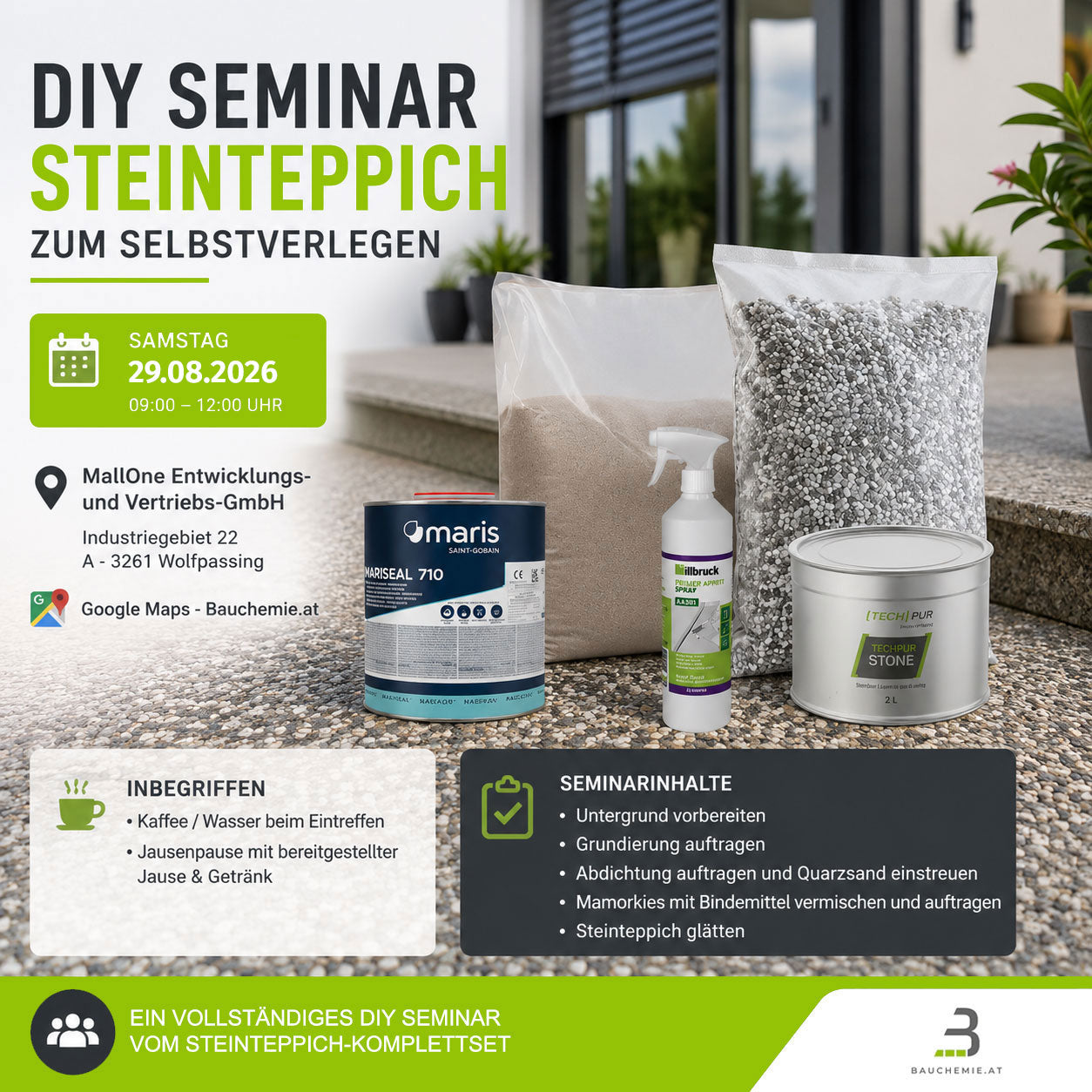 DIY Seminar – Steinteppich zum Selbstverlegen am 29.08.2026