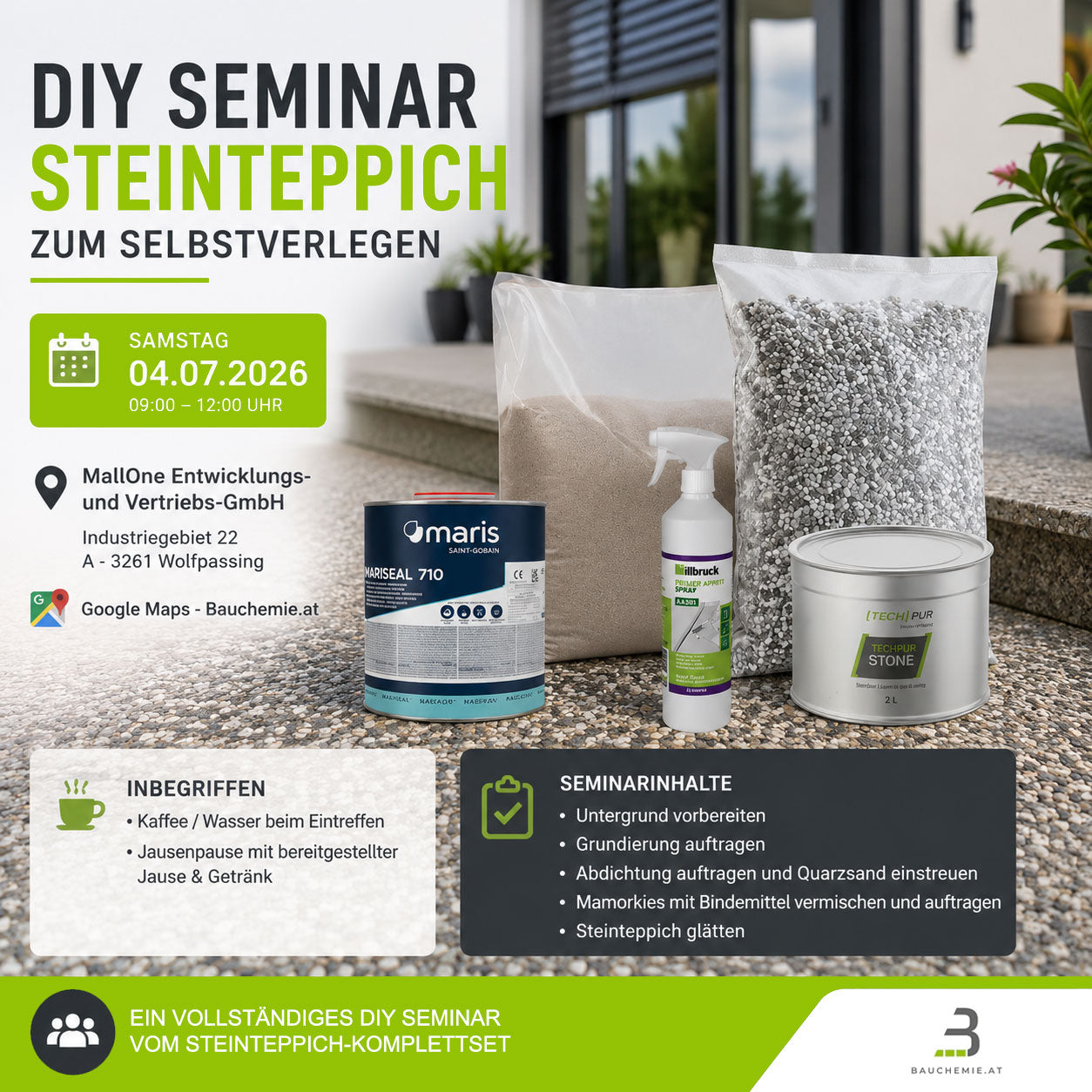 DIY Seminar – Steinteppich zum Selbstverlegen