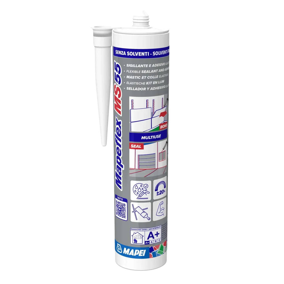 MAPEI Mapeflex MS 55 Hybrid-Kleb- und Dichtstoff grau 290ml