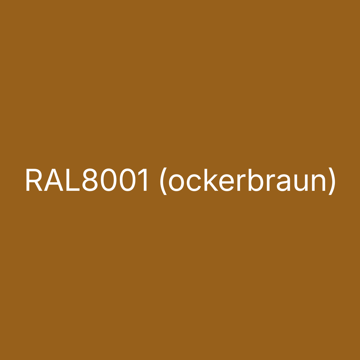 Farbmuster RAL 8001 Ockerbraun