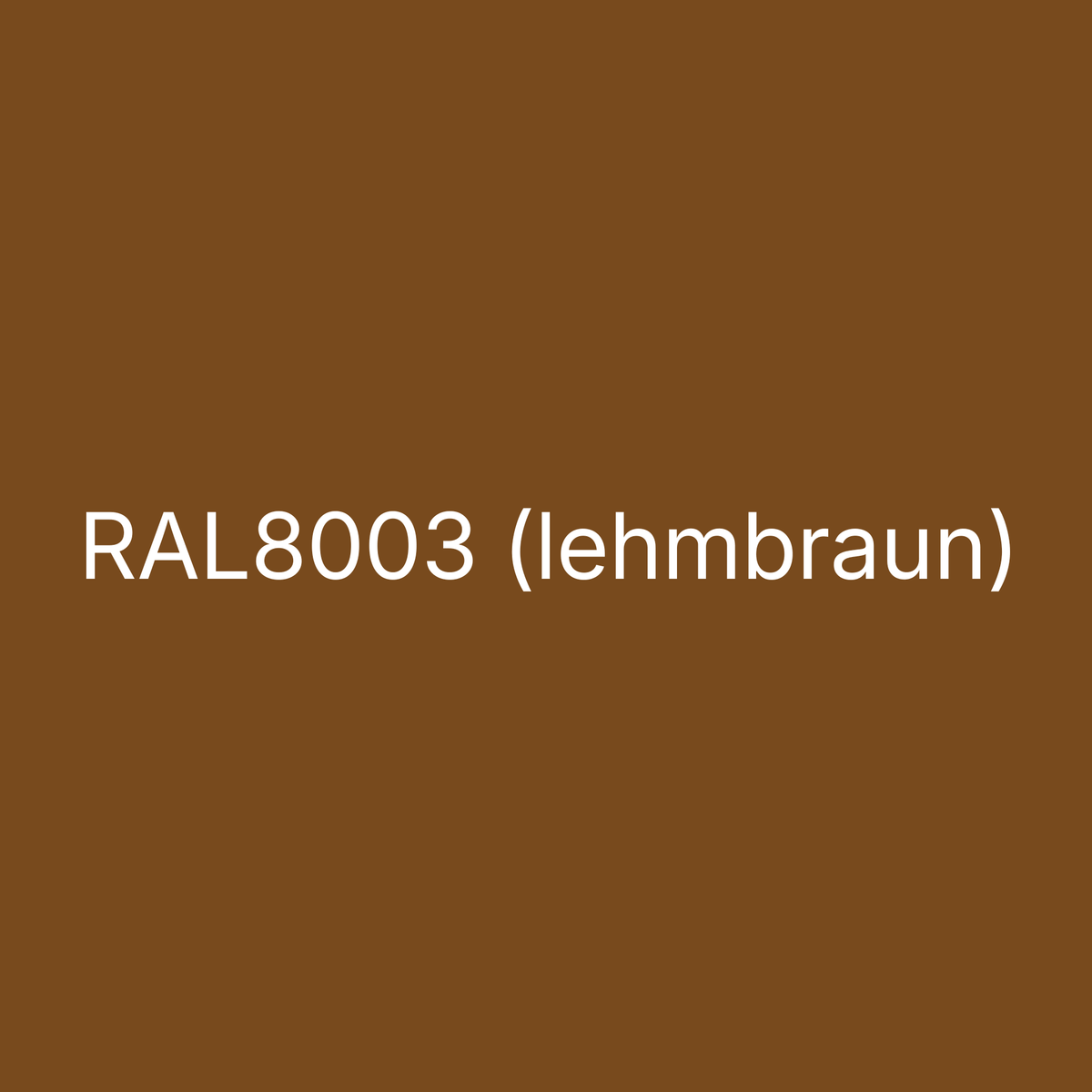 Farbmuster RAL 8003 Lehmbraun