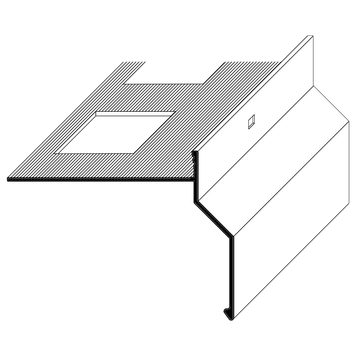 ST-PROFILE Balkonabschlussprofil gelocht - Aluminium pulverbeschichtet 3m