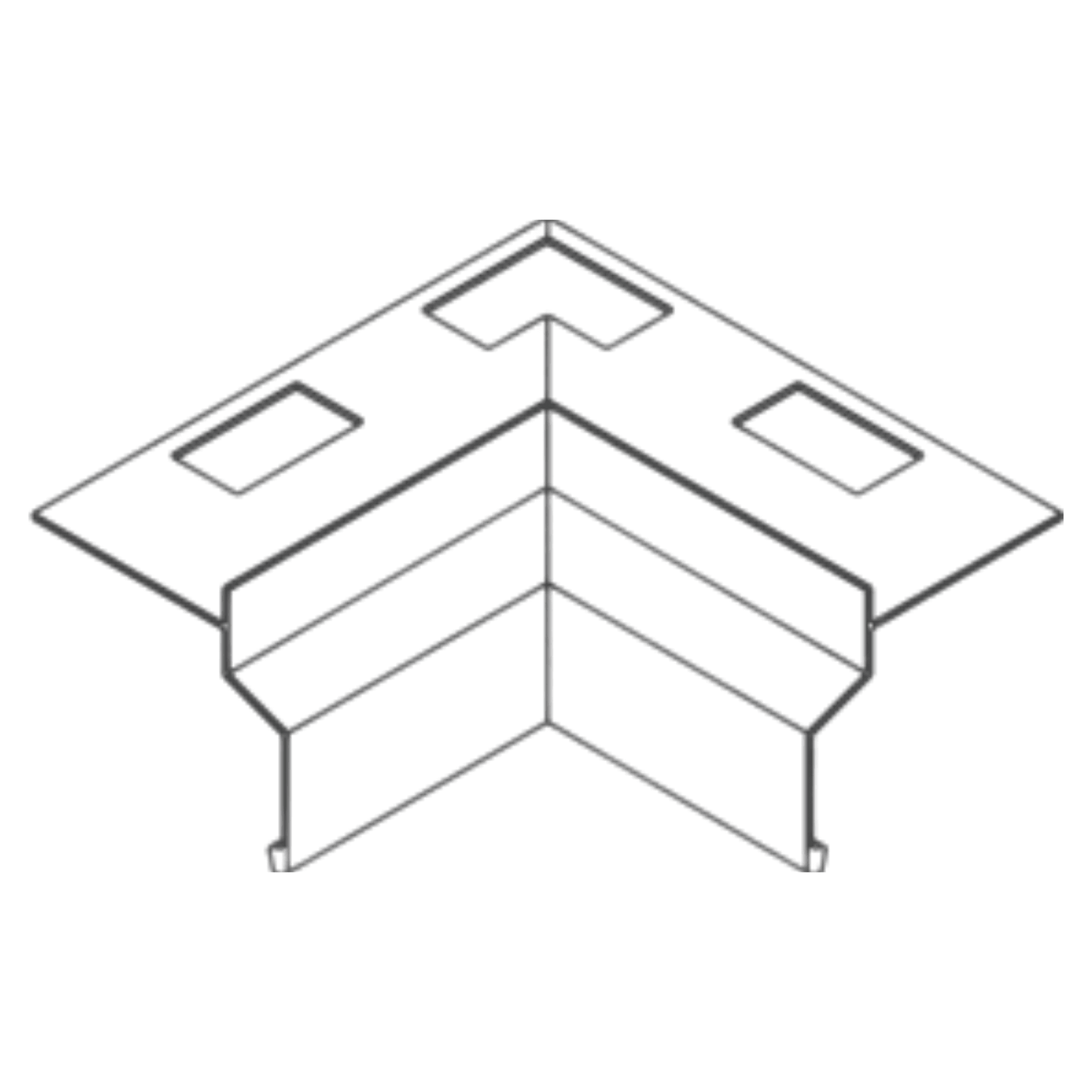 ST-PROFILE Eckstück Innenecke - Aluminium pulverbeschichtet