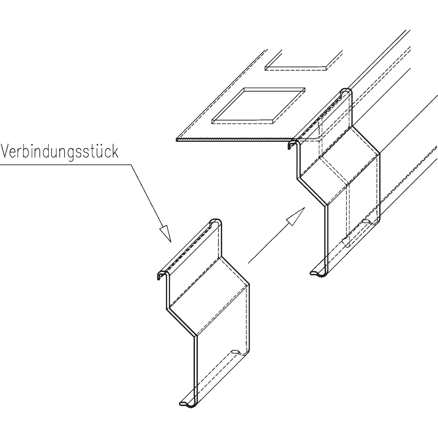 ST-PROFILE Verbindungsstück - Aluminium pulverbeschichtet Erklärung