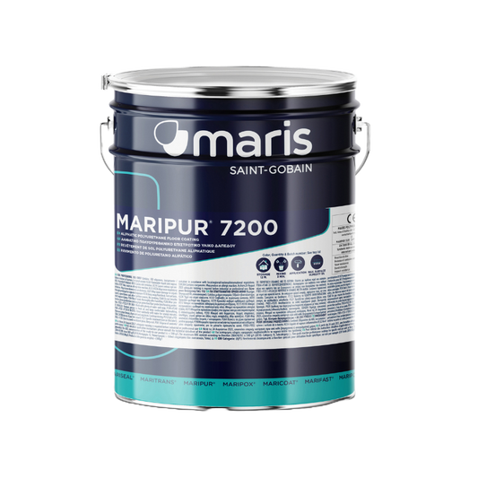 Maripur 7200 Grau - 20kg, Frontansicht des Kübels