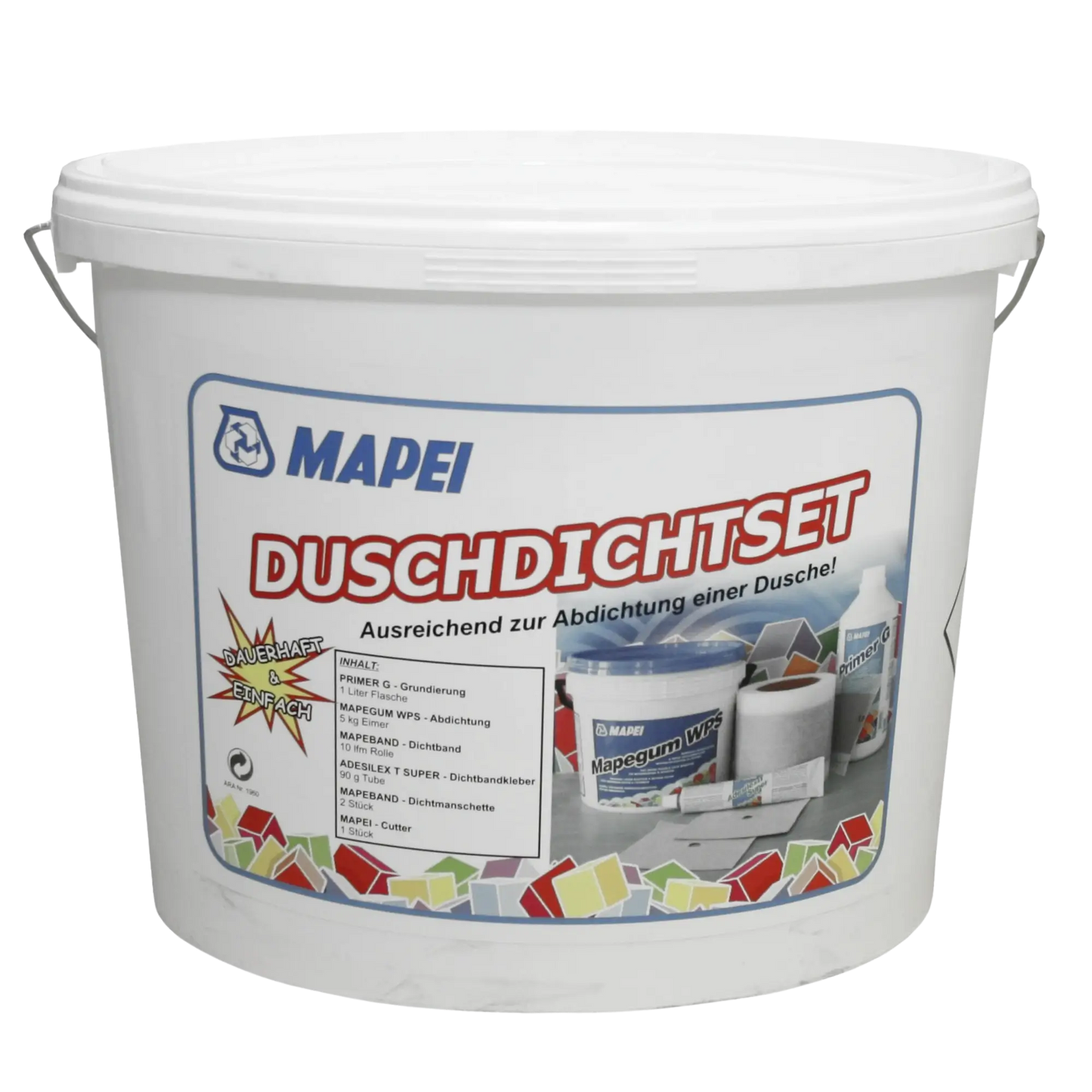 MAPEI Duschdichtset zum abdichten der Dusche Kübel | Bauchemie.at