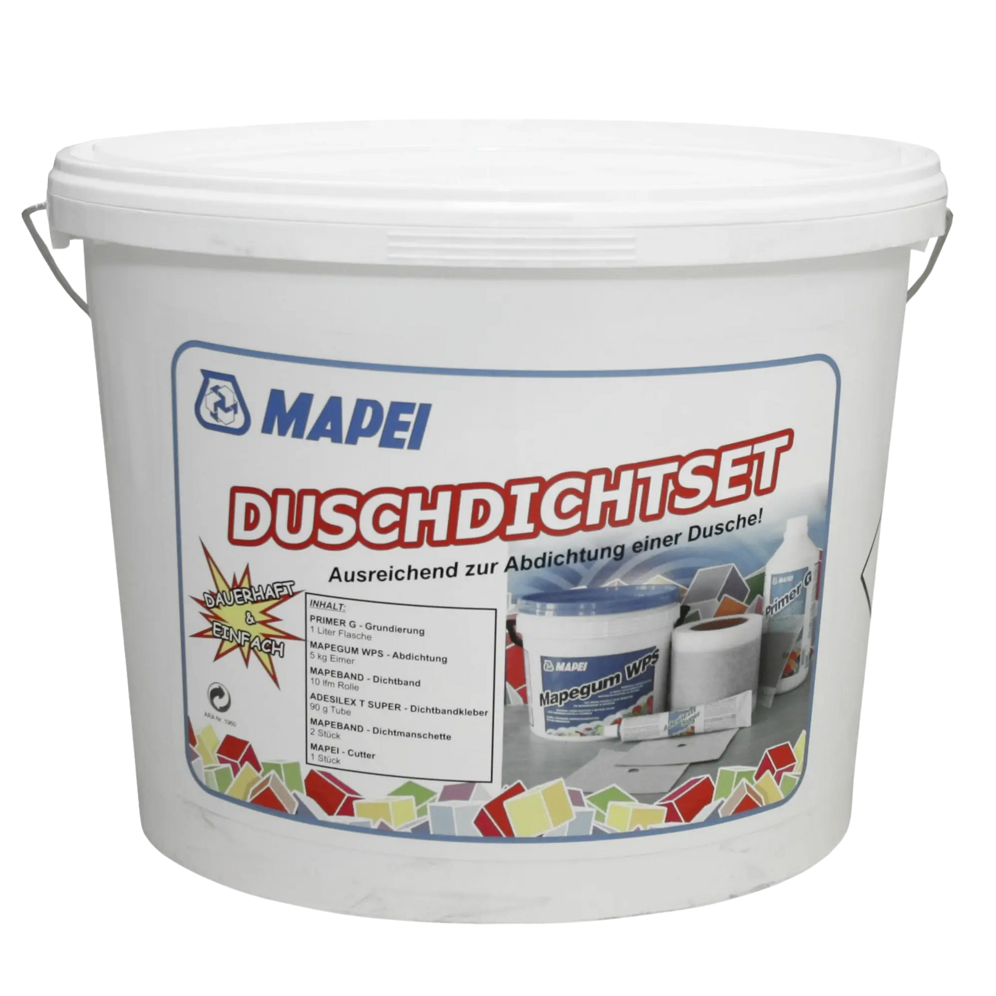 MAPEI Duschdichtset zum abdichten der Dusche Kübel | Bauchemie.at
