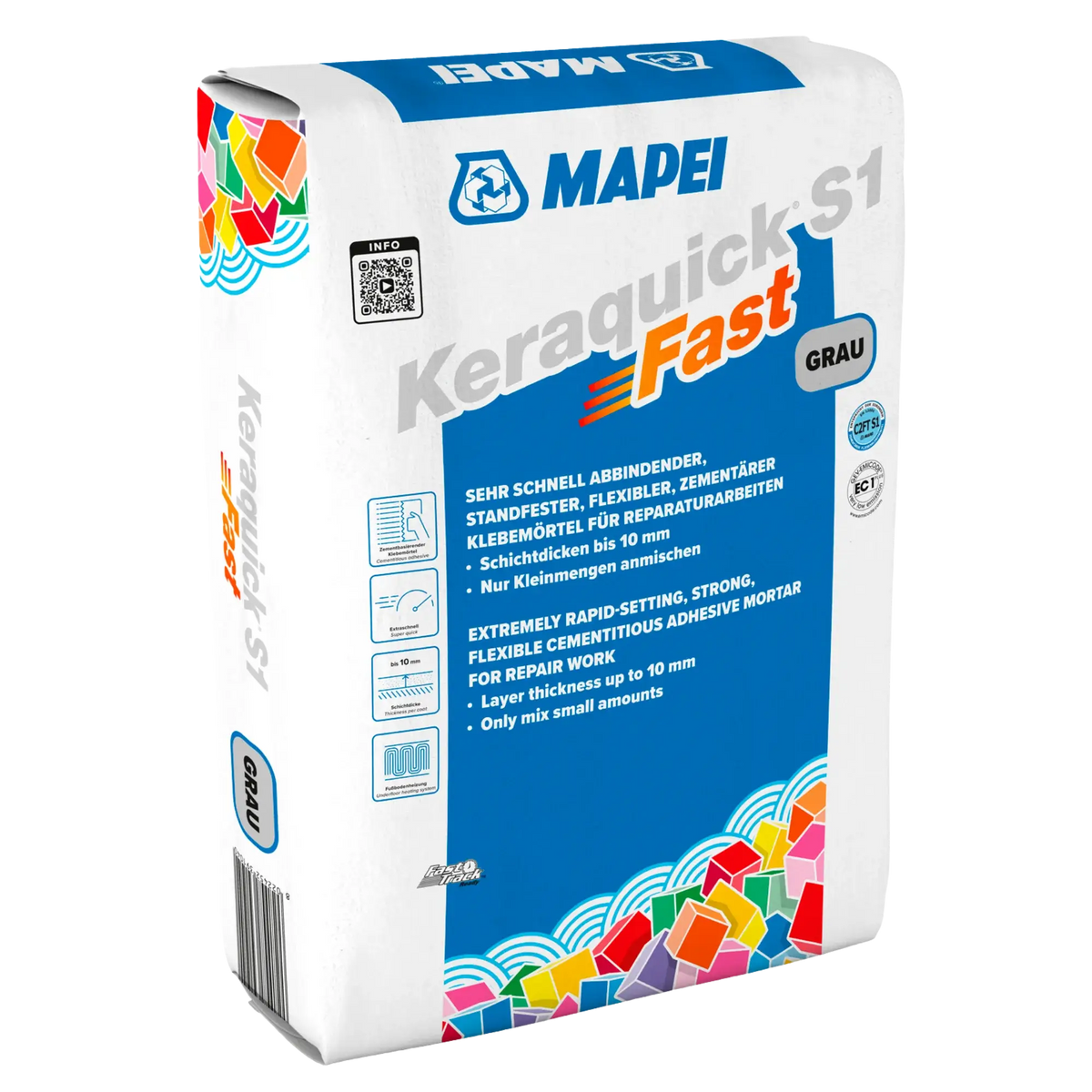 MAPEI Keraquick S1 Fast Schnellkleber für Reparaturen grau 25kg