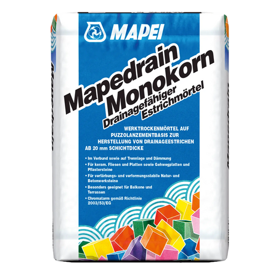 MAPEI Mapedrain Monokorn drainfähiger Estrich- und Bettungsmörtel 25kg