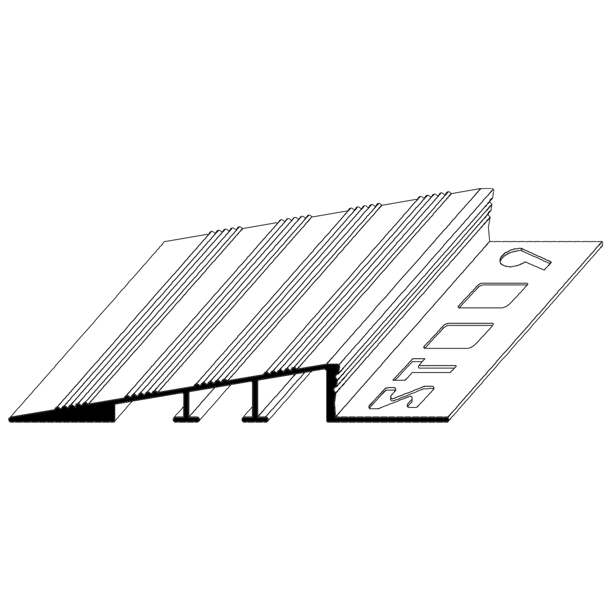 ST-PROFILE Ausgleichsprofil Aluminium breit silber eloxiert 3m