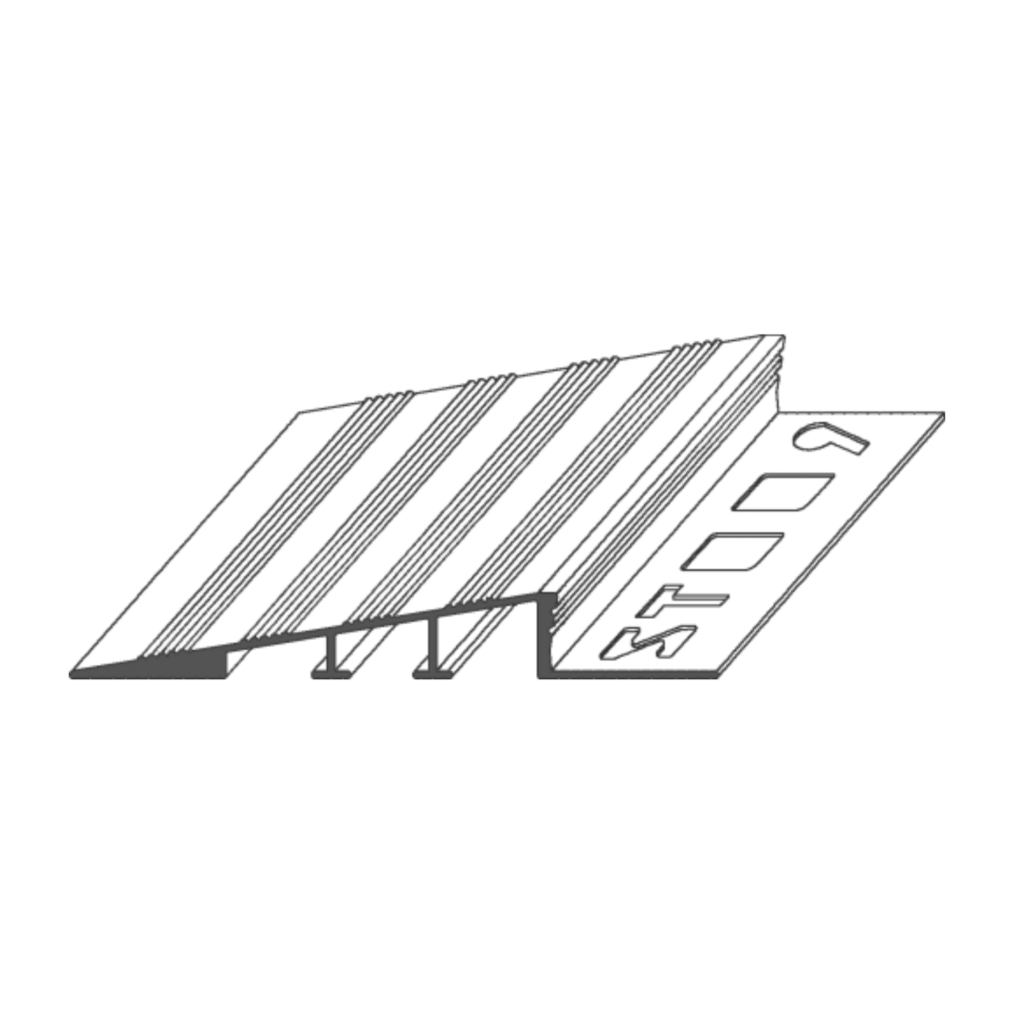 ST-PROFILE Ausgleichsprofil Aluminium breit silber eloxiert 3m