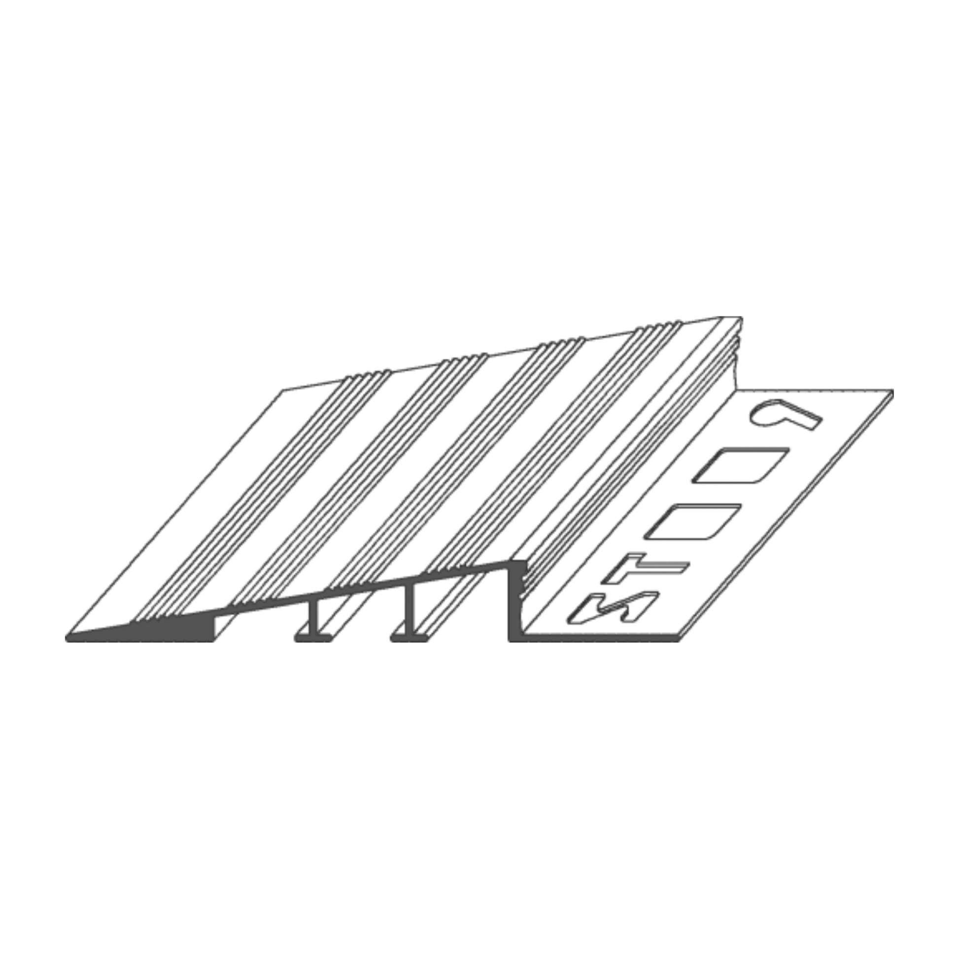 ST-PROFILE Ausgleichsprofil Aluminium breit silber eloxiert 3m