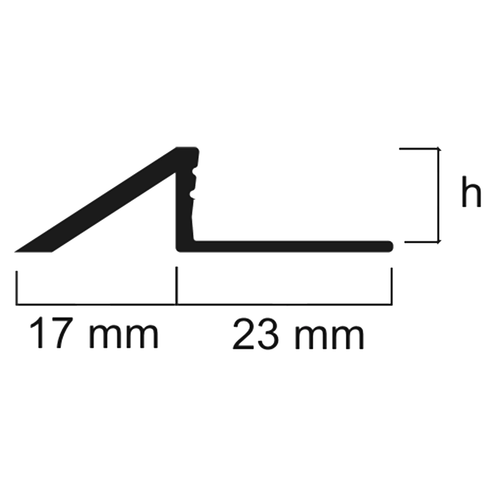 ST-PROFILE Ausgleichsprofil Aluminium schmal silber eloxiert 3m Maße