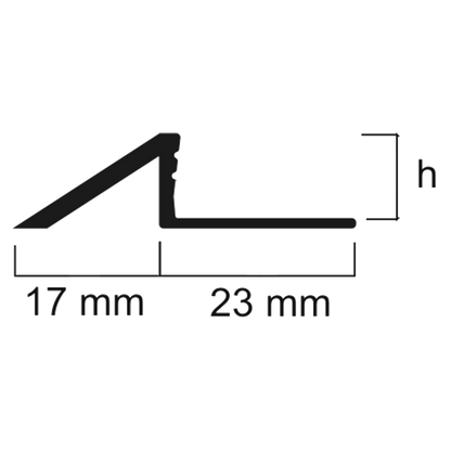 ST-PROFILE Ausgleichsprofil Aluminium schmal silber eloxiert 3m Maße
