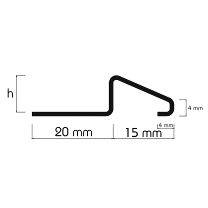 ST-PROFILE Ausgleichsprofil Edelstahl 3D-poliert 2,5m Maße