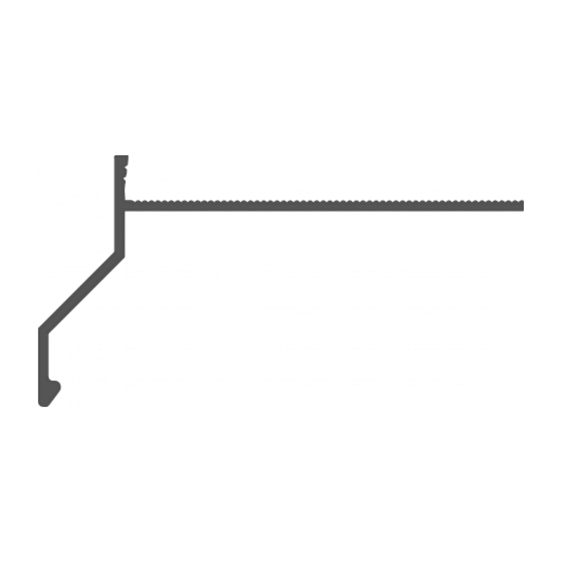 ST-PROFILE Balkonabschlussprofil - Aluminium pulverbeschichtet 3m
