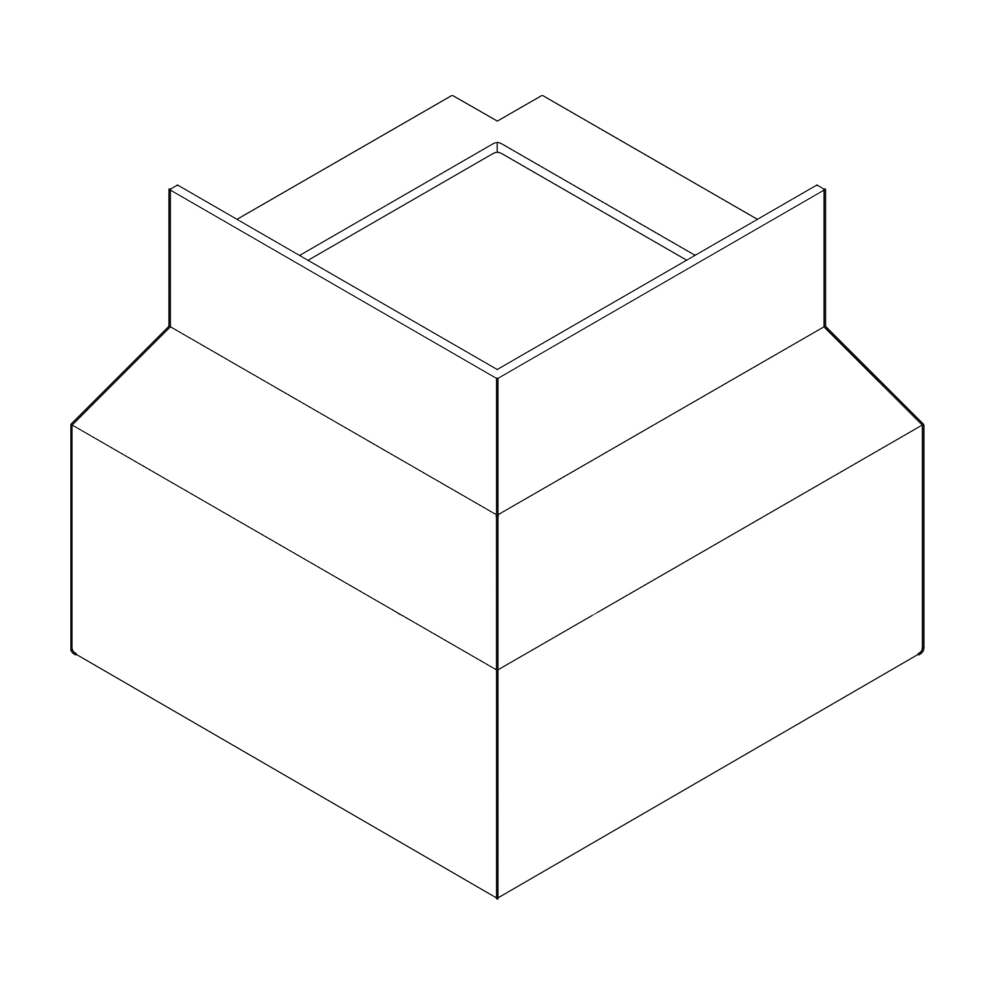 ST-PROFILE Eckstück Außenecke - Aluminium pulverbeschichtet