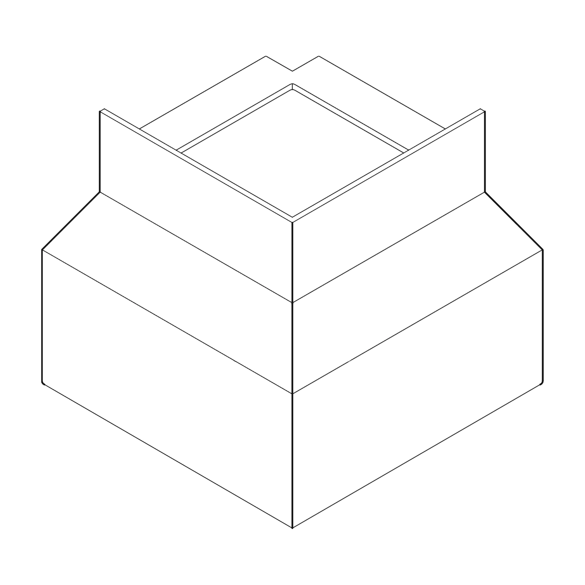 ST-PROFILE Eckstück Außenecke - Aluminium pulverbeschichtet