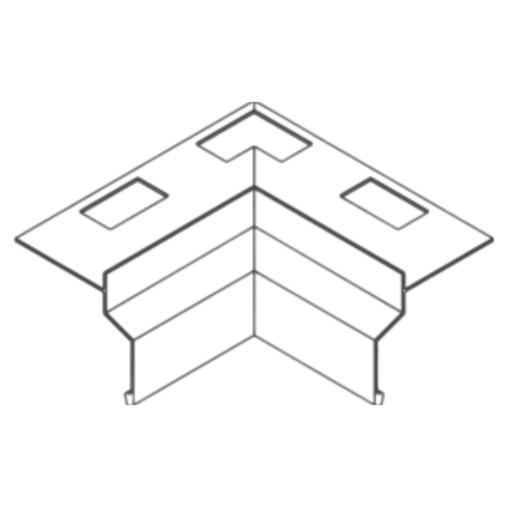 ST-PROFILE Eckstück Innenecke - Aluminium pulverbeschichtet