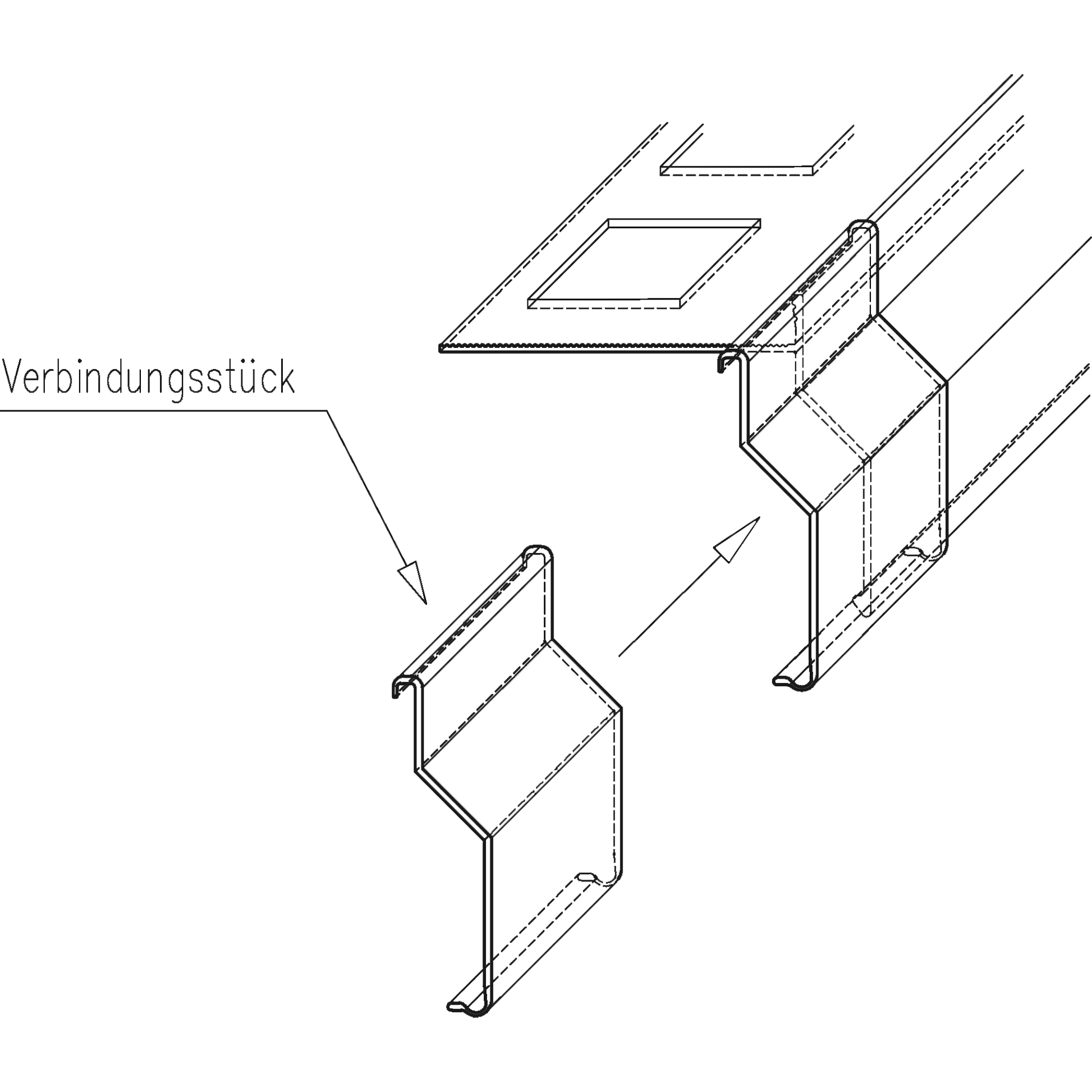 ST-PROFILE Verbindungsstück - Aluminium pulverbeschichtet Erklärung