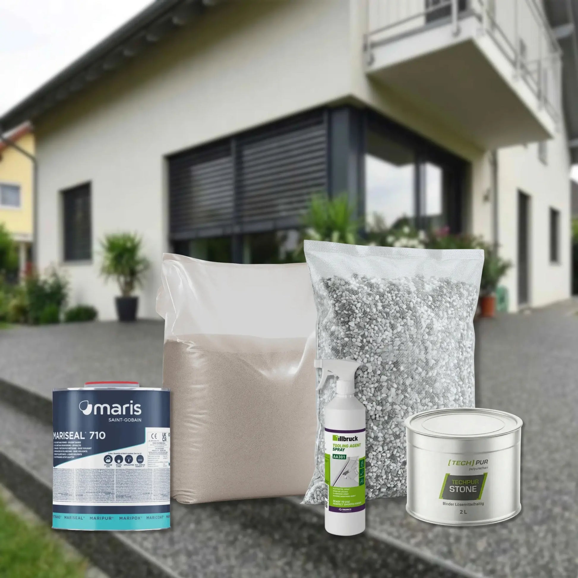 Steinteppich-Komplettset für Terrassen, Balkone & sonstige Flächen im Außenbereich | Bauchemie.at