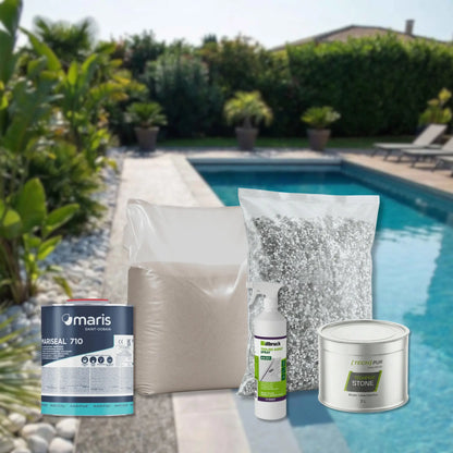 Steinteppich-Komplettset für Poolumrandungen | Bauchemie.at