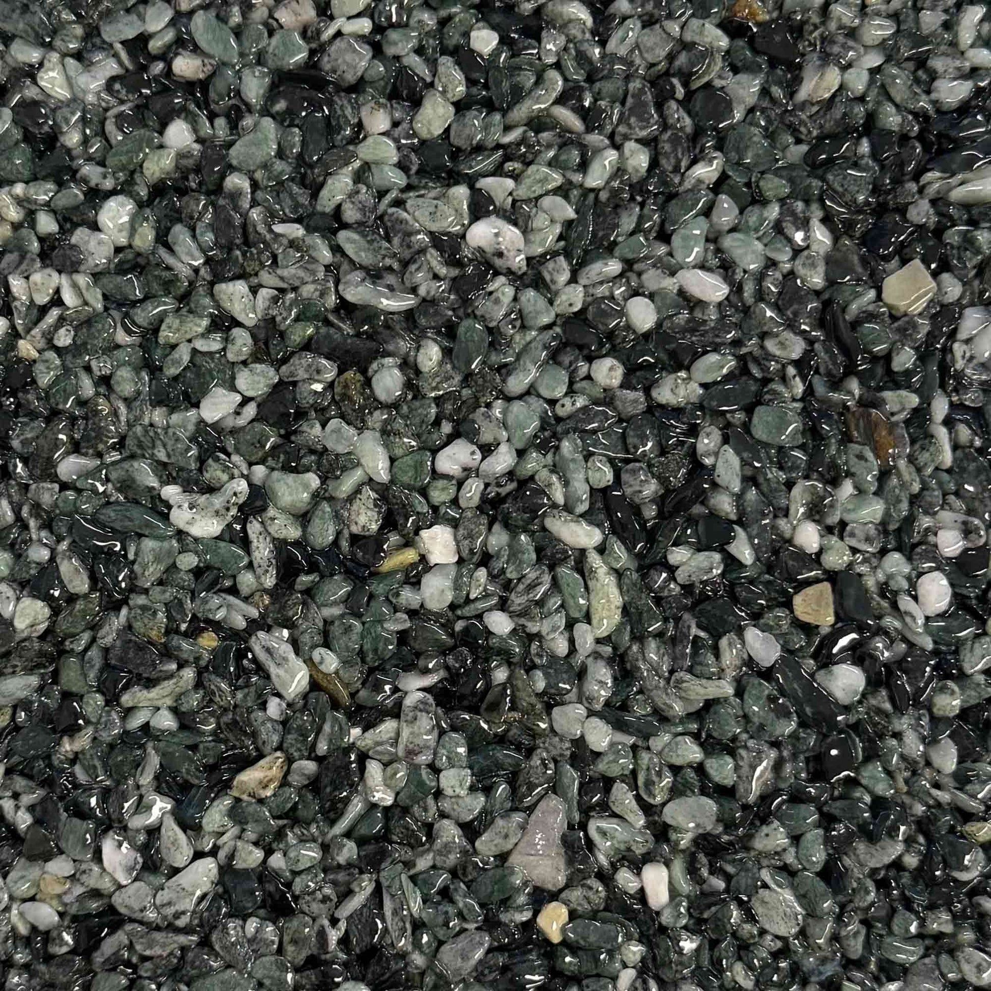 TECHPUR Marmorkies für Steinteppich - Farbe Verde Alpi (2-4mm) 25kg | Bauchemie.at