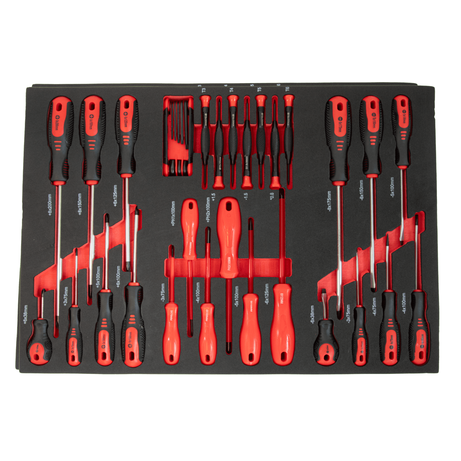 TECHTOOLS Werkzeugwagen (201-teilig) - Schraubenzieher